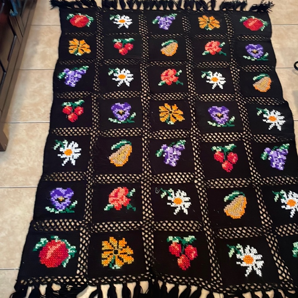 Vintage Granny crotchet blanket